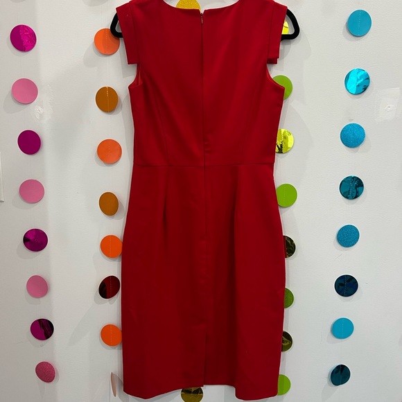 J CREW RED MIDI DRESS SIZE 4 - Picture 2 of 3